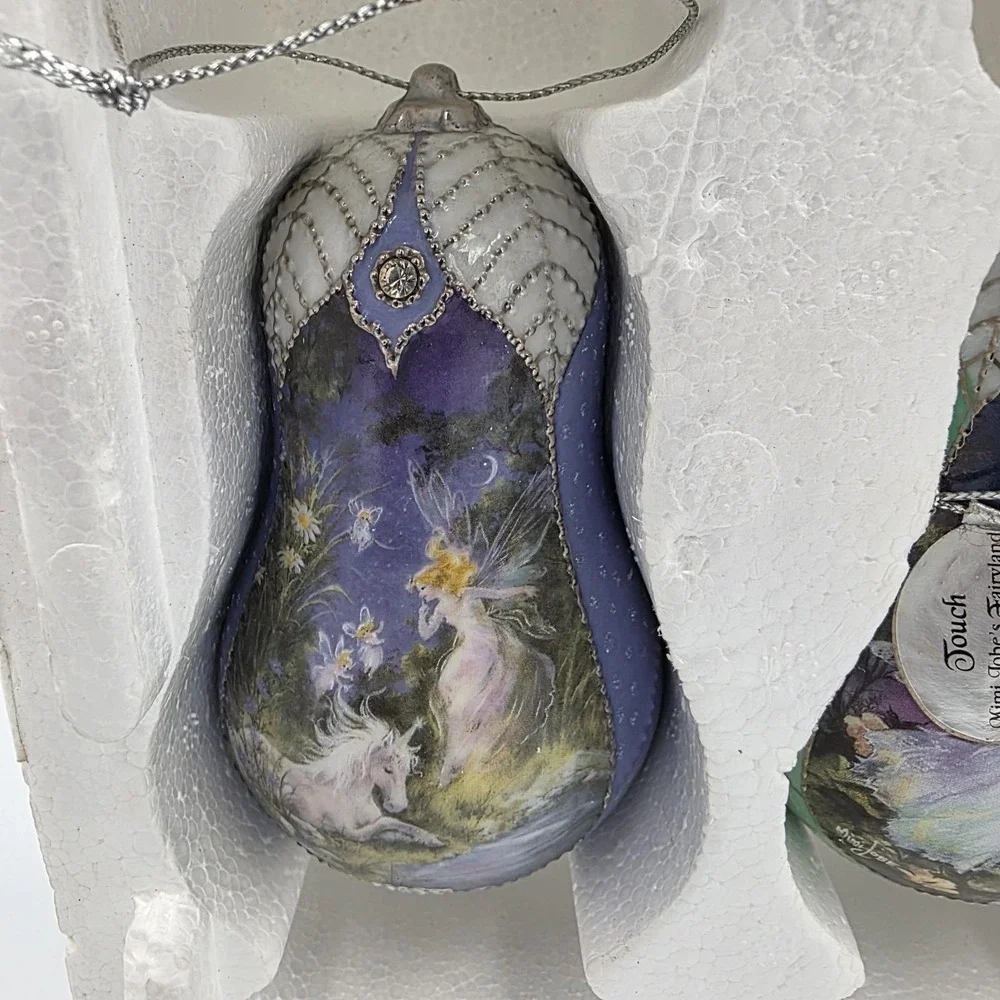 VTG 3 Bradford‎ Edition 2000 Mimi Jobe's Fairyland Porcelain Ornaments 89240
